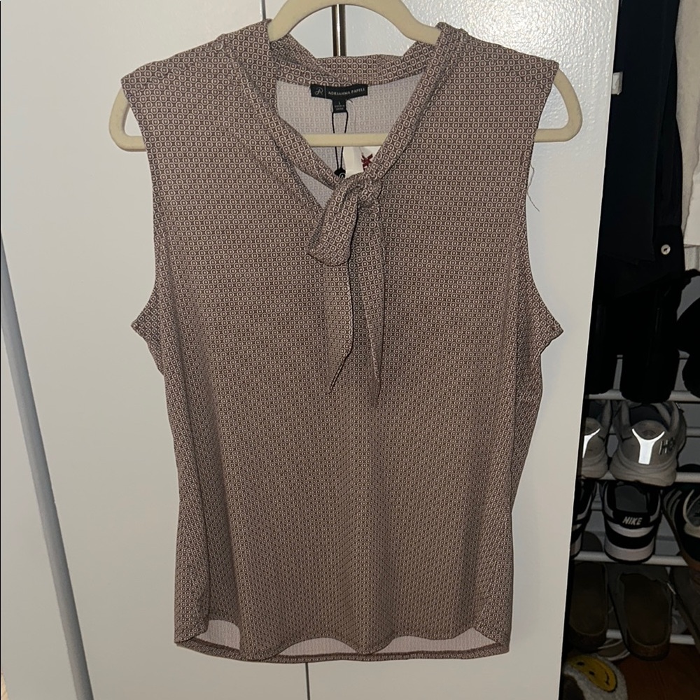 Adrianna Papell Sleeveless Tie-Neck Top